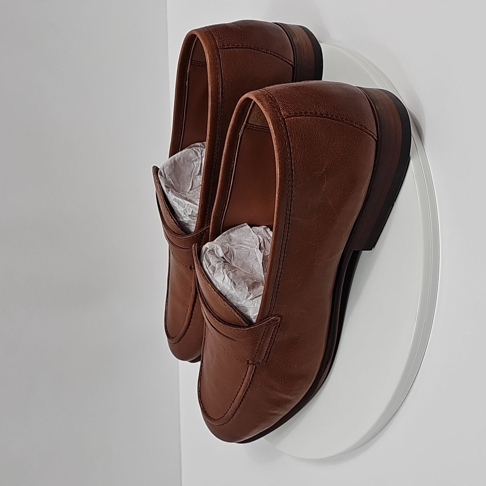 NIB Aldo Men's Manubar Leather Loafer Slip On Size 10.5 D Brown Dress Shoes - Picture 9 of 15